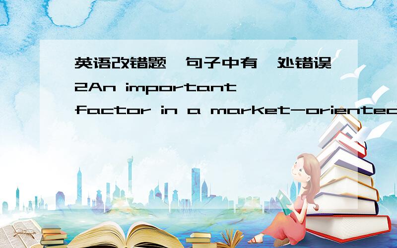 英语改错题,句子中有一处错误2An important factor in a market-oriented economy is the mechanism by which consumer demands can be expressed and responded by producers.