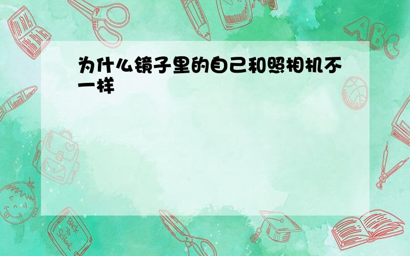 为什么镜子里的自己和照相机不一样