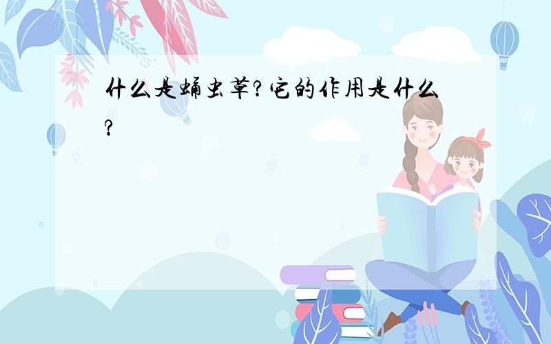 什么是蛹虫草?它的作用是什么?