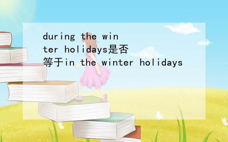 during the winter holidays是否等于in the winter holidays