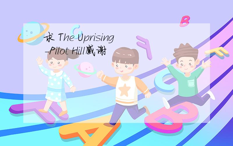 求 The Uprising-Pilot Hill感谢