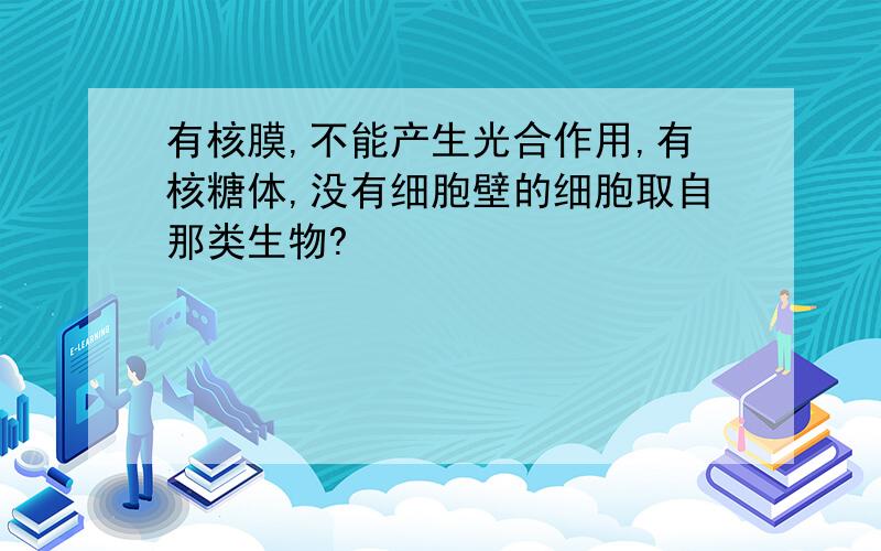 有核膜,不能产生光合作用,有核糖体,没有细胞壁的细胞取自那类生物?