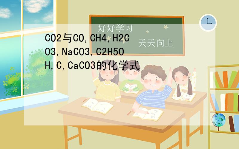 CO2与CO,CH4,H2CO3,NaCO3,C2H5OH,C,CaCO3的化学式