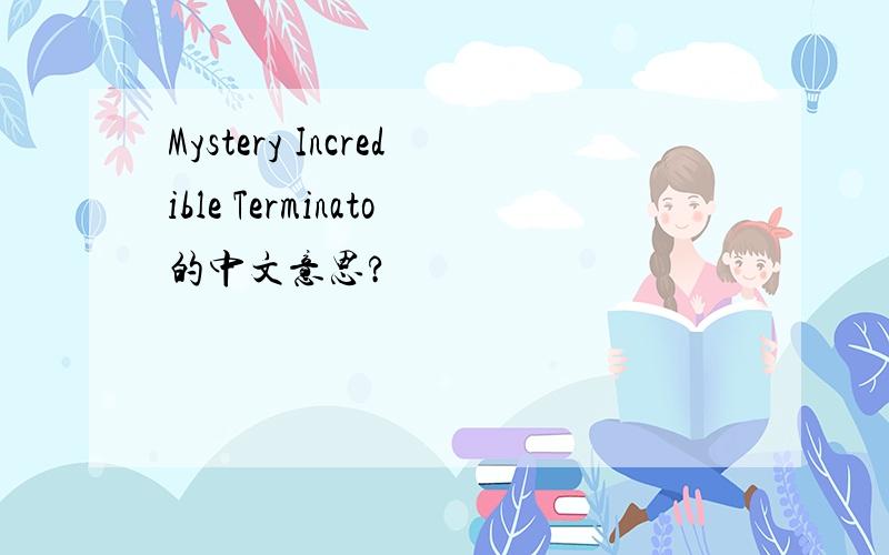 Mystery Incredible Terminato的中文意思?