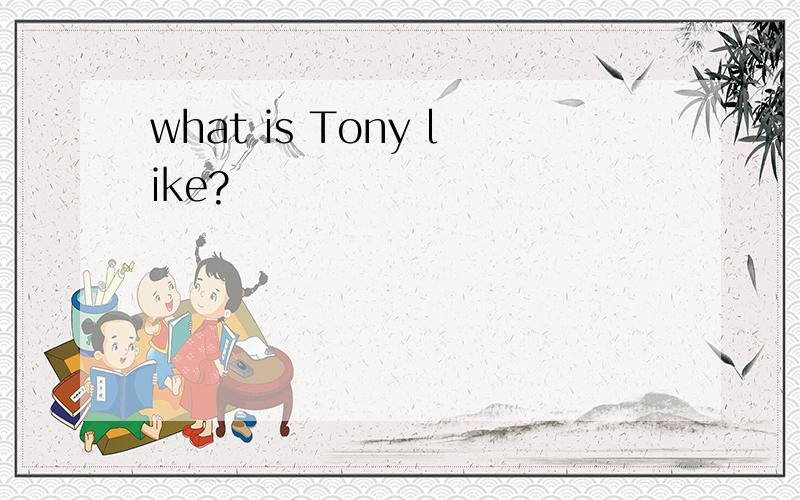 what is Tony like?