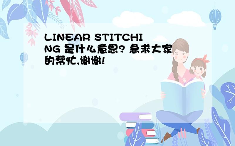 LINEAR STITCHING 是什么意思? 急求大家的帮忙,谢谢!