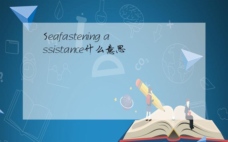 Seafastening assistance什么意思