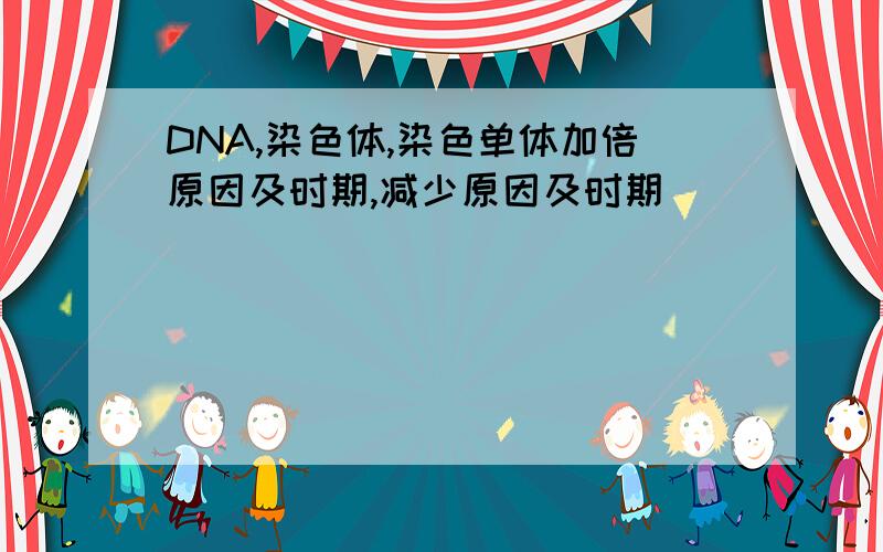 DNA,染色体,染色单体加倍原因及时期,减少原因及时期