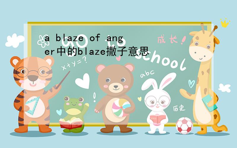 a blaze of anger中的blaze撒子意思