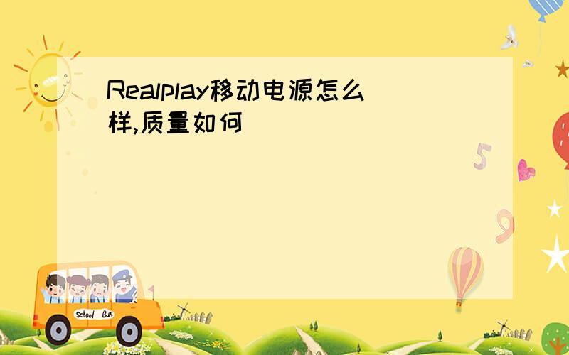 Realplay移动电源怎么样,质量如何