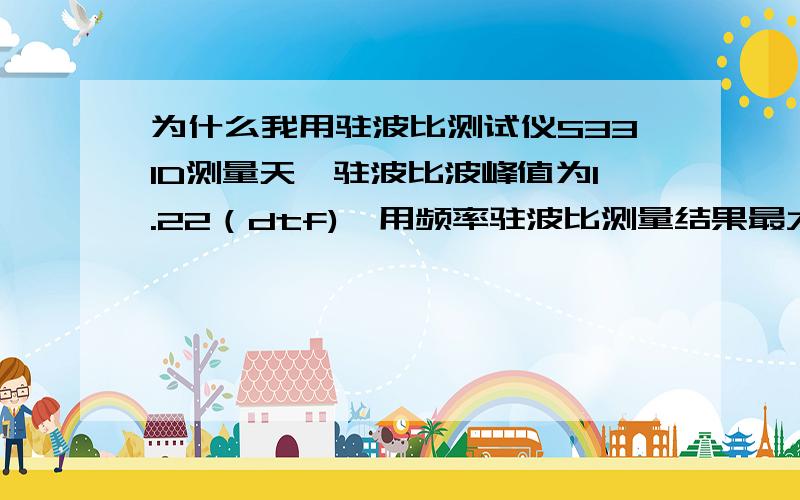 为什么我用驻波比测试仪S331D测量天馈驻波比波峰值为1.22（dtf),用频率驻波比测量结果最大驻波值为1.89?如上,我用OMT监控驻波比发现确实有驻波,约1.4——1.7不稳定,CDU更换过,排除它的原因,驻