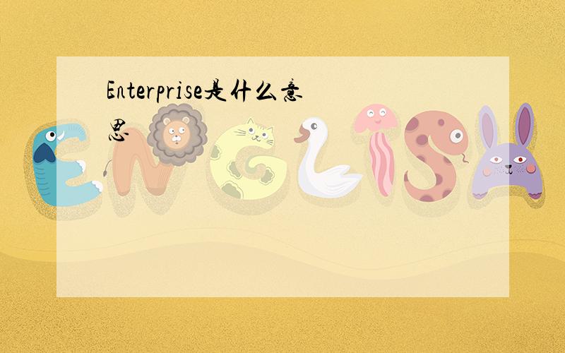 Enterprise是什么意思