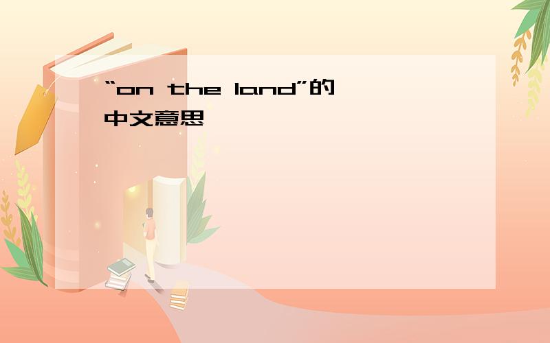 “on the land”的中文意思