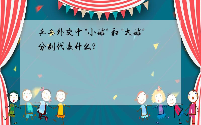 乒乓外交中“小球”和“大球”分别代表什么?