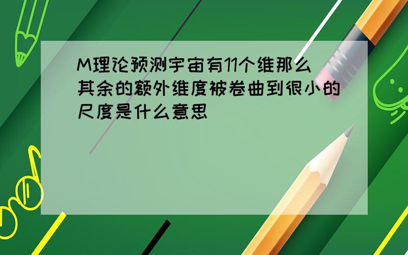 M理论预测宇宙有11个维那么其余的额外维度被卷曲到很小的尺度是什么意思