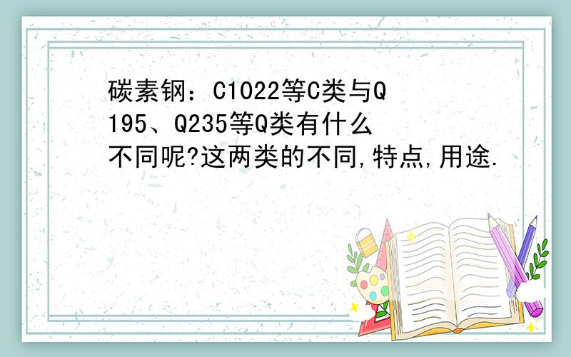 碳素钢：C1022等C类与Q195、Q235等Q类有什么不同呢?这两类的不同,特点,用途.