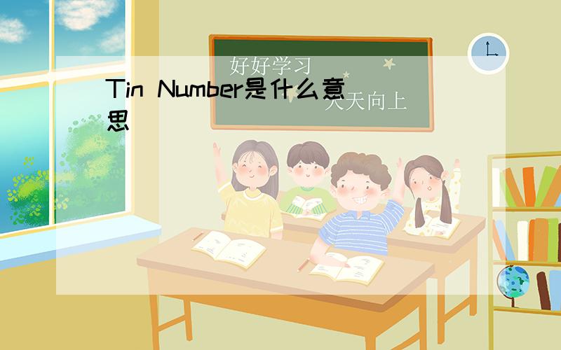 Tin Number是什么意思