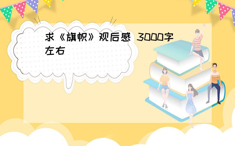 求《旗帜》观后感 3000字左右