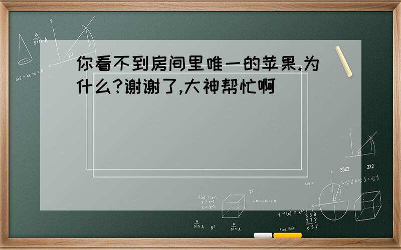 你看不到房间里唯一的苹果.为什么?谢谢了,大神帮忙啊