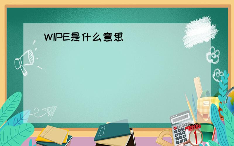 WIPE是什么意思