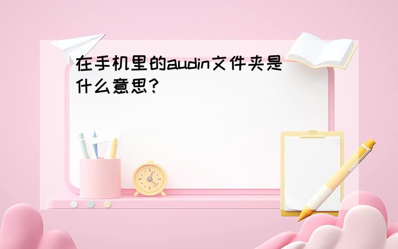 在手机里的audin文件夹是什么意思?