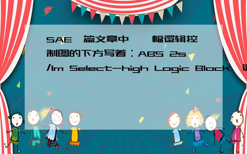 SAE一篇文章中,一幅逻辑控制图的下方写着：ABS 2s/1m Select-high Logic Block,请问logic block怎么翻译?逻辑块?