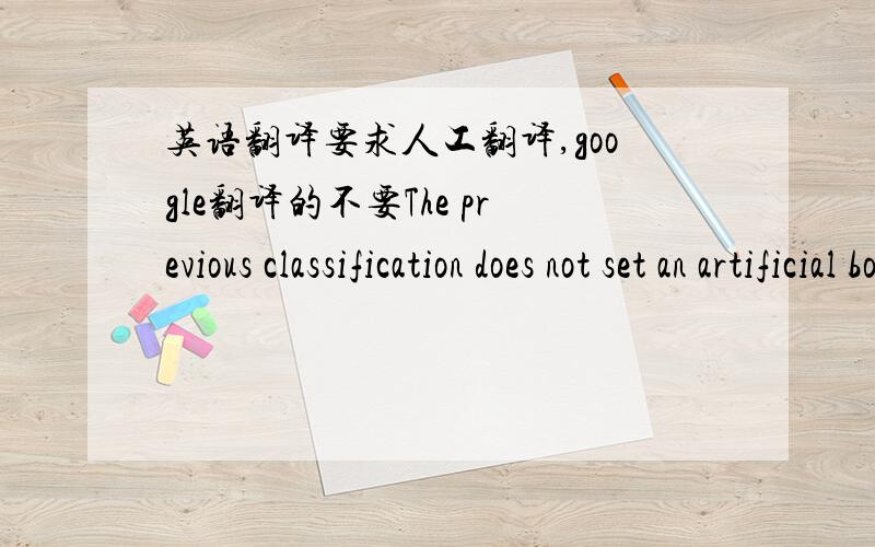 英语翻译要求人工翻译,google翻译的不要The previous classification does not set an artificial boundary and some methods applied in practice may belong to more than one category.An excellent summary on PID tuning methods can be found in [