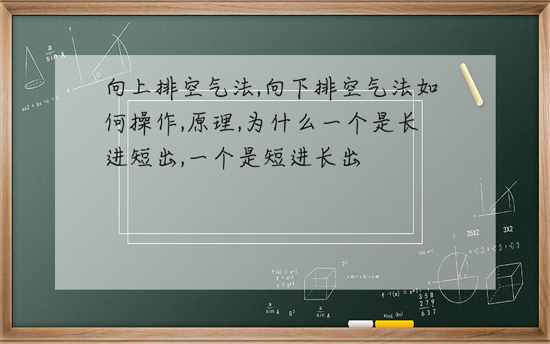 向上排空气法,向下排空气法如何操作,原理,为什么一个是长进短出,一个是短进长出