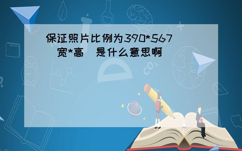 保证照片比例为390*567(宽*高)是什么意思啊