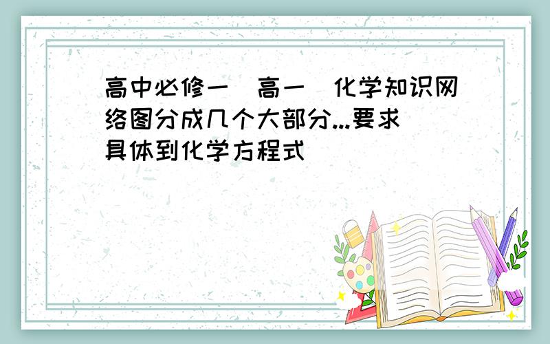 高中必修一（高一）化学知识网络图分成几个大部分...要求具体到化学方程式