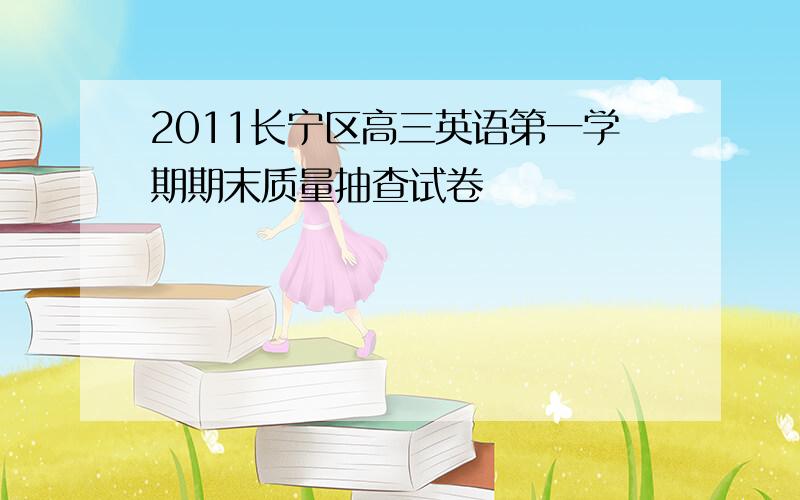 2011长宁区高三英语第一学期期末质量抽查试卷