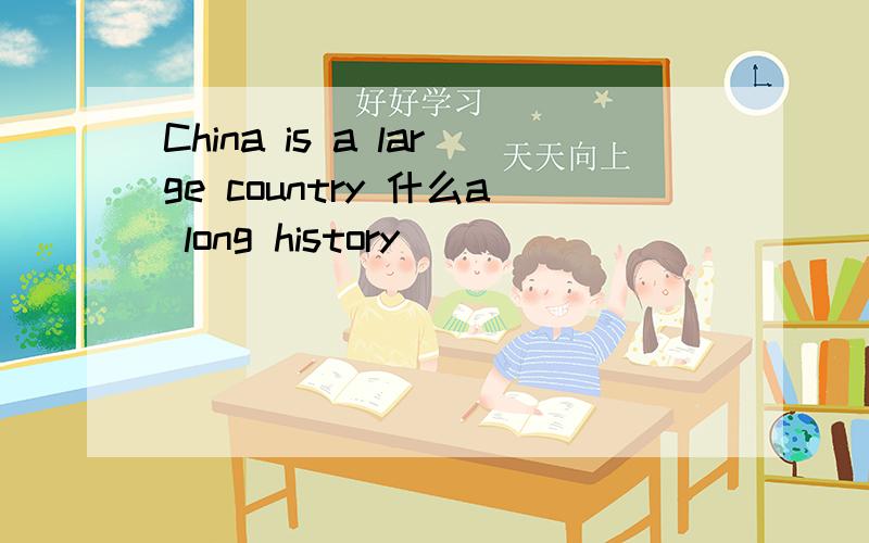 China is a large country 什么a long history