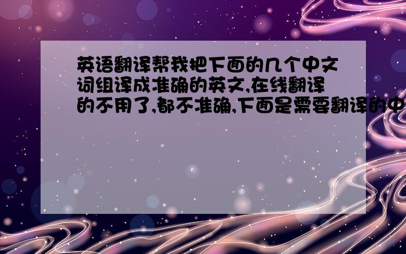 英语翻译帮我把下面的几个中文词组译成准确的英文,在线翻译的不用了,都不准确,下面是需要翻译的中文词组：昆明周之洲科技有限公司云南新元经济技术开发咨询公司云南省昆明市刘家营