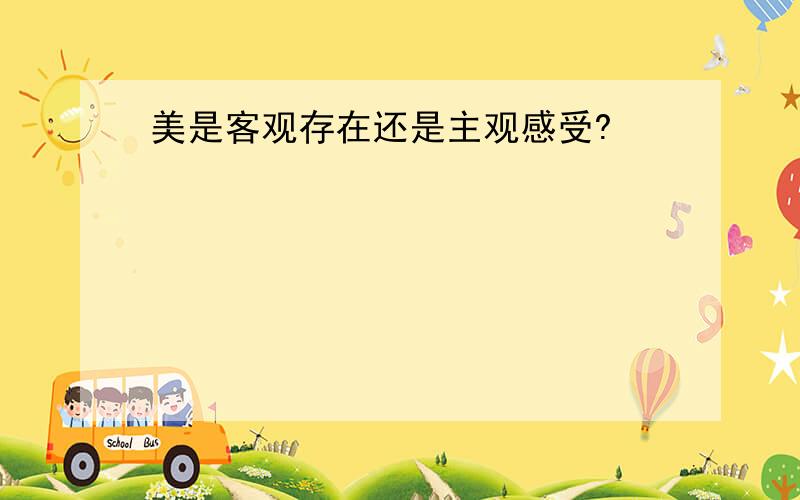 美是客观存在还是主观感受?