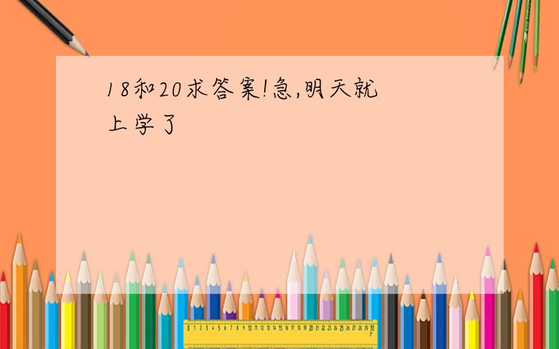 18和20求答案!急,明天就上学了