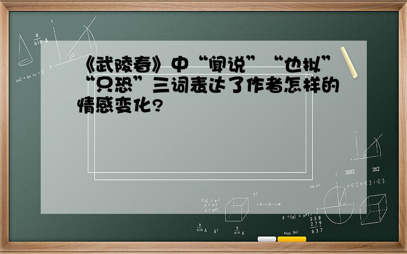 《武陵春》中“闻说”“也拟”“只恐”三词表达了作者怎样的情感变化?