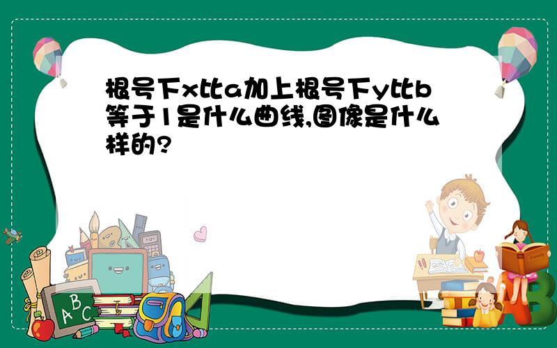 根号下x比a加上根号下y比b等于1是什么曲线,图像是什么样的?