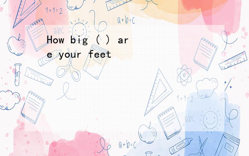 How big ( ) are your feet