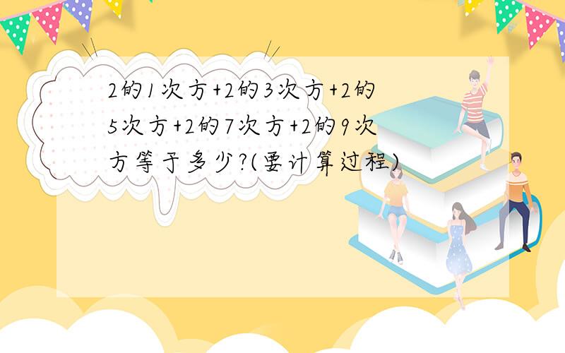 2的1次方+2的3次方+2的5次方+2的7次方+2的9次方等于多少?(要计算过程)