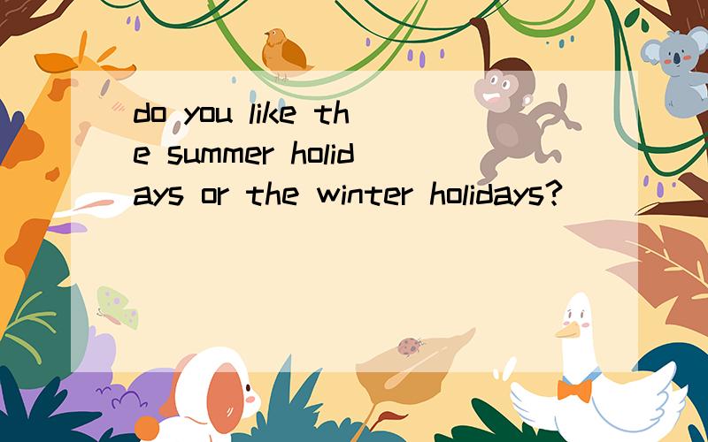 do you like the summer holidays or the winter holidays?