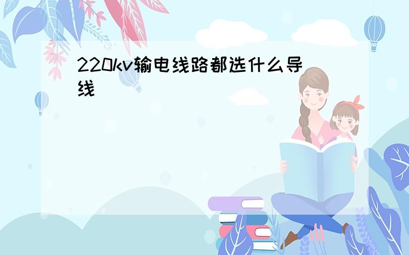 220kv输电线路都选什么导线