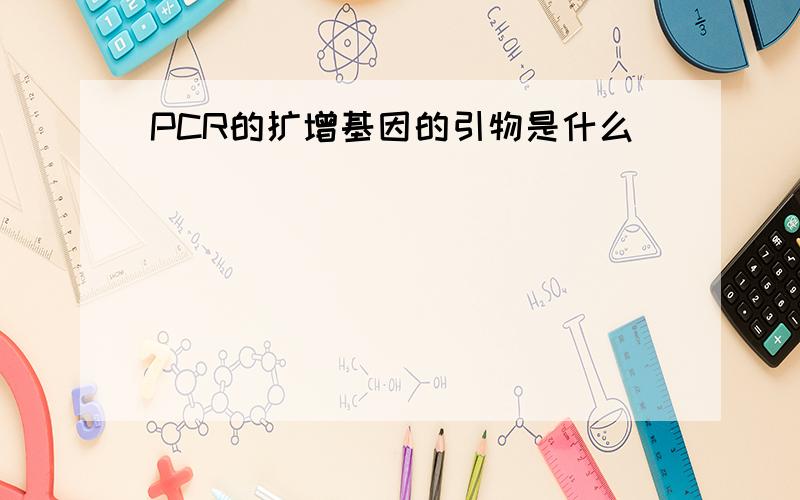 PCR的扩增基因的引物是什么