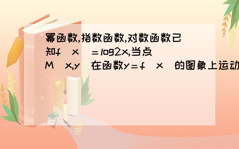 幂函数,指数函数,对数函数已知f(x)＝log2x,当点M(x,y)在函数y＝f(x)的图象上运动时,点N(x－2,2y)在函数y＝g(x)的图象上运动(n∈N)?①求y＝g(x)的表达式.②设Hn(x)＝(1/2)^[g(x)/2]?；F(x)＝Hn(x)－(1/2)g(x),证