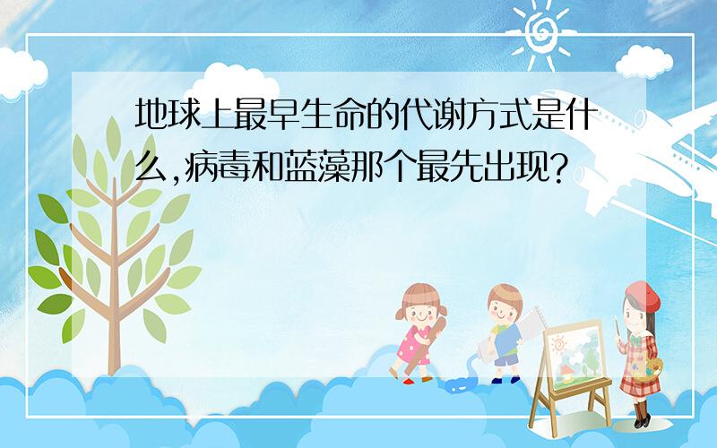 地球上最早生命的代谢方式是什么,病毒和蓝藻那个最先出现?