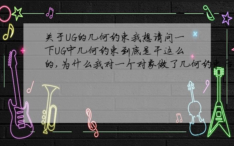 关于UG的几何约束我想请问一下UG中几何约束到底是干这么的,为什么我对一个对象做了几何约束后图形没有任何的变化呢?