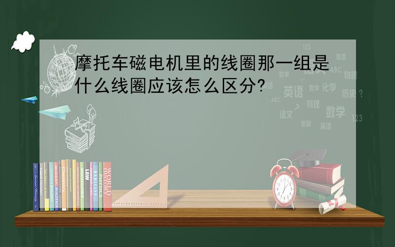 摩托车磁电机里的线圈那一组是什么线圈应该怎么区分?