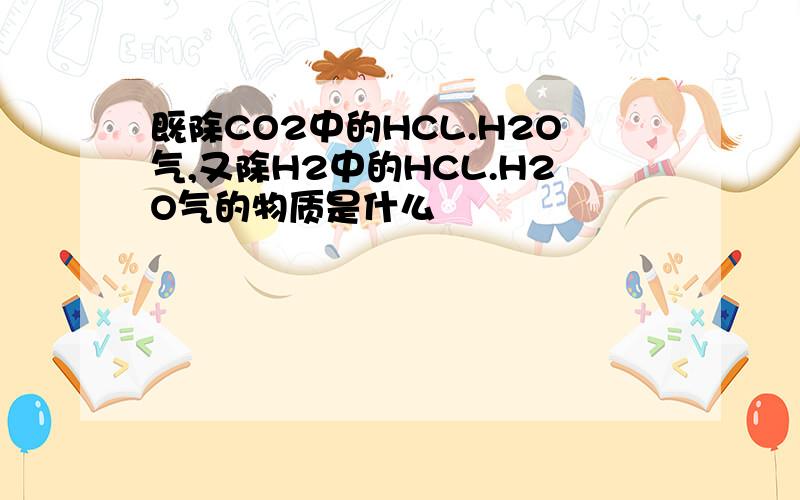 既除CO2中的HCL.H2O气,又除H2中的HCL.H2O气的物质是什么