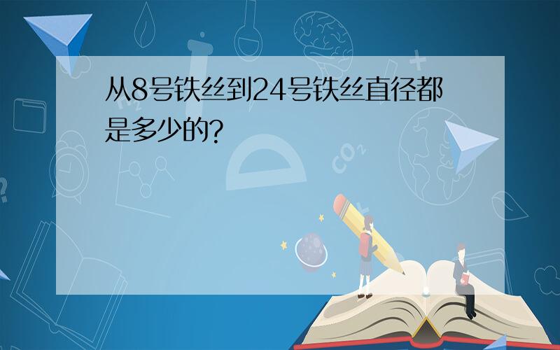 从8号铁丝到24号铁丝直径都是多少的?