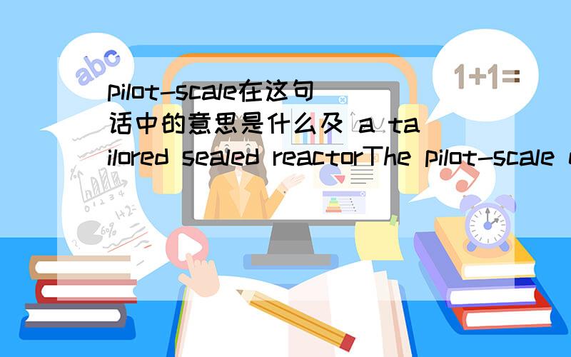 pilot-scale在这句话中的意思是什么及 a tailored sealed reactorThe pilot-scale experimental apparatus and the procedure of the chemical and biological flocculation process to verify thefeasibility in treating Shanghai municipal sewage were