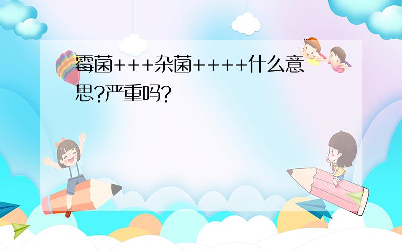 霉菌+++杂菌++++什么意思?严重吗?